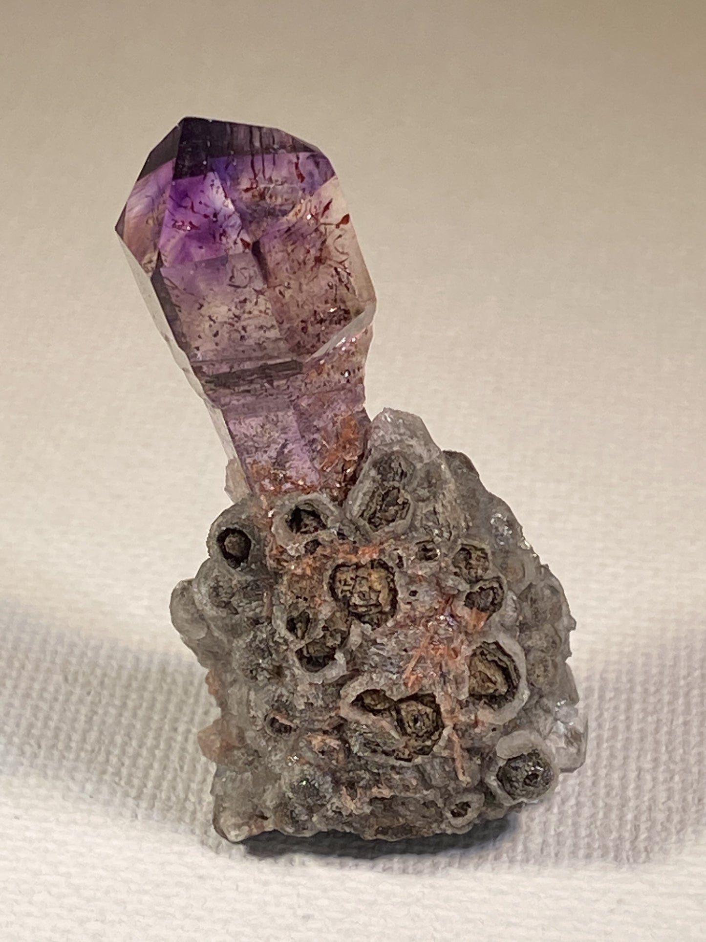 Amethyst scepter with phantoms, Zimbabwe