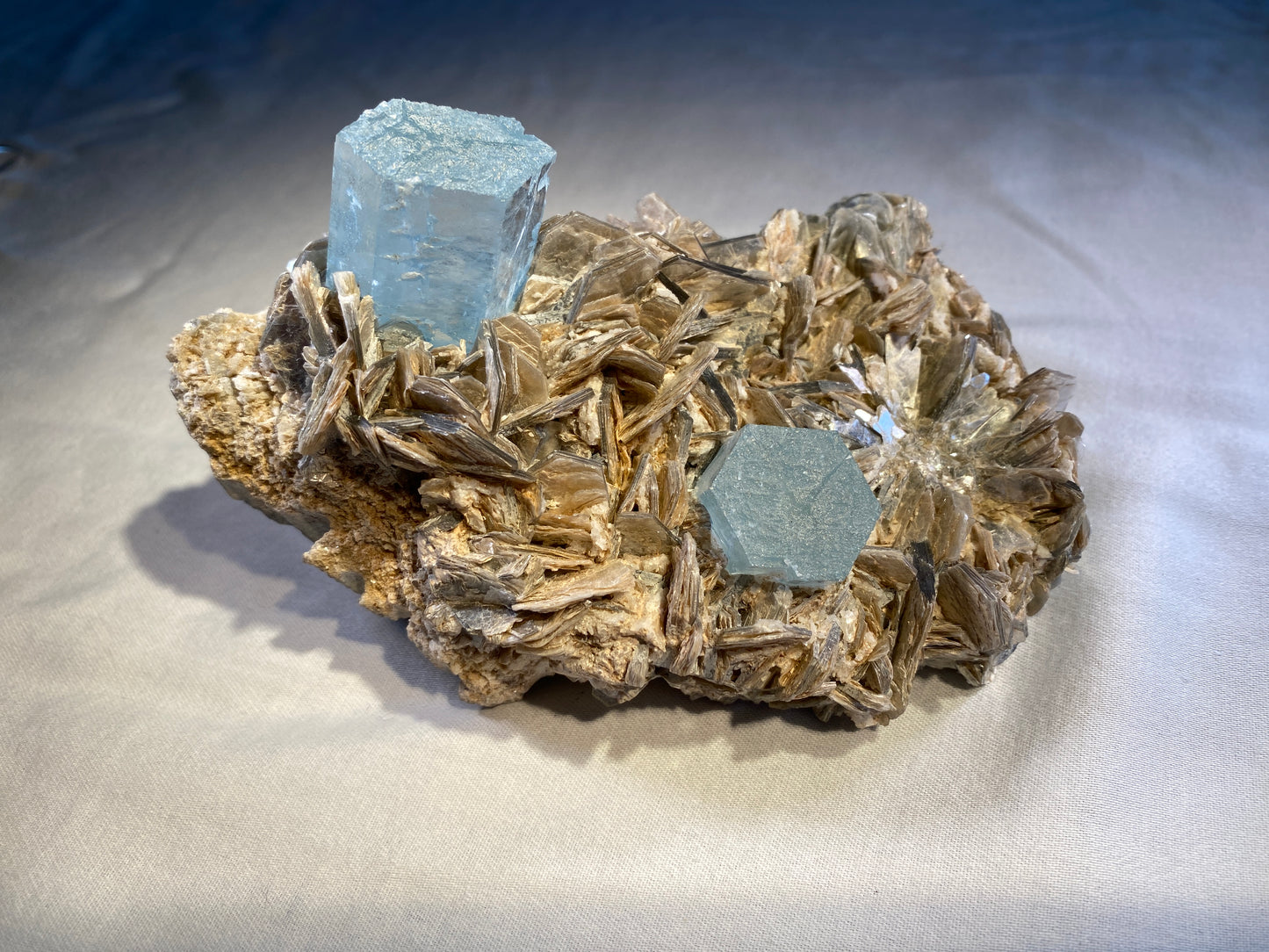 Aquamarine in Muscovite, Shigar, Pakistan