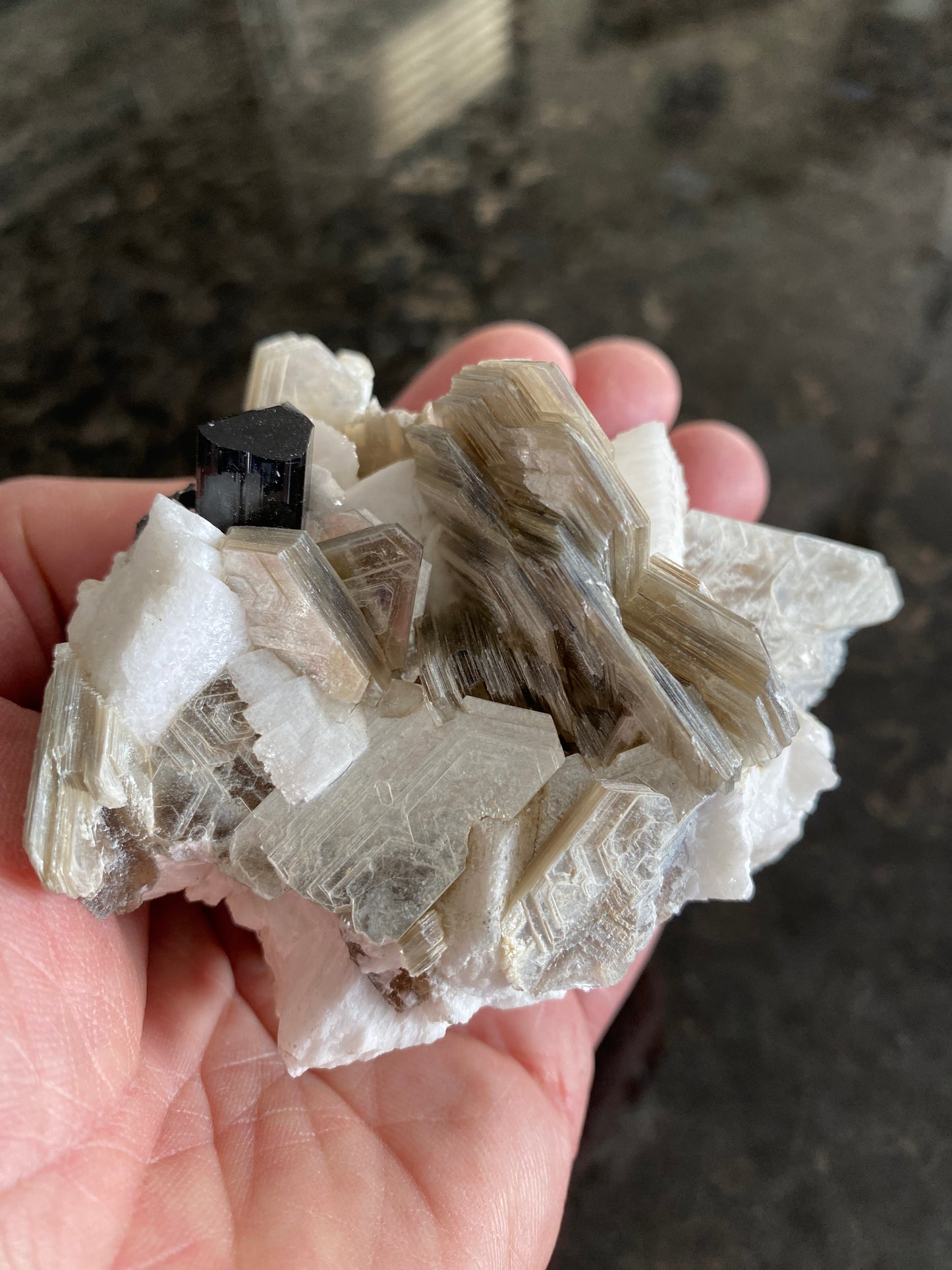 Tourmaline and Muscovite crystals, Shigar, Pakistan